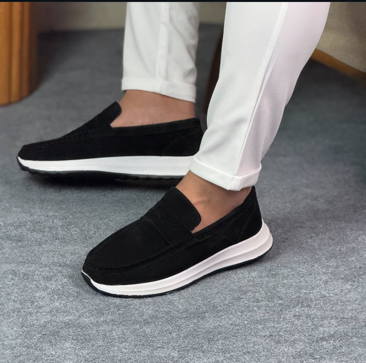 0010 SİYAH SÜET ERKEK DERİ AYAKKABI