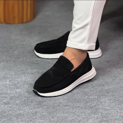 0010 SİYAH SÜET ERKEK DERİ AYAKKABI