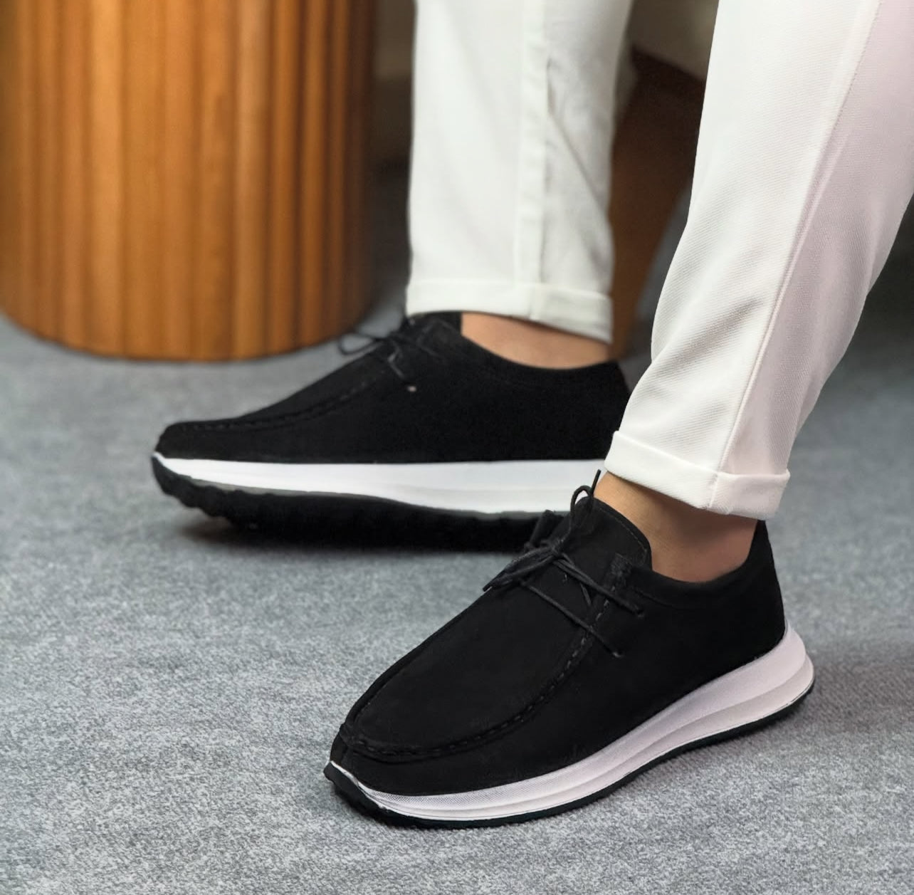 0011 SİYAH SÜET ERKEK DERİ AYAKKABI