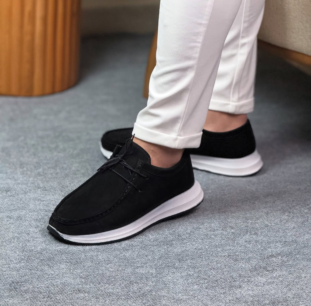 0011 SİYAH SÜET ERKEK DERİ AYAKKABI